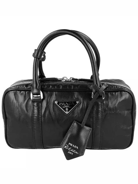 Triangle Logo Antique Small Tote Bag Black - PRADA - BALAAN 2