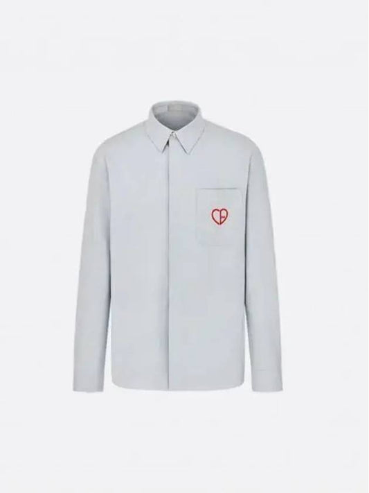 CD Heart Embroidered Shirt 493C512A6233 C883 - DIOR - BALAAN 1