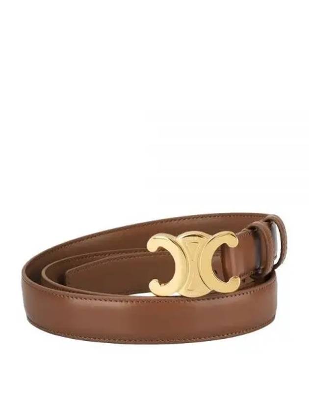 Triomphe Taurillon Medium Leather Belt Bronze - CELINE - BALAAN 2