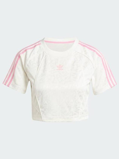 3 Stripe Baby Crop Short Sleeve T-Shirt White - ADIDAS - BALAAN 2