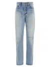 Women's Destroyed Washed Denim Jeans Light Blue - SAINT LAURENT - BALAAN 2