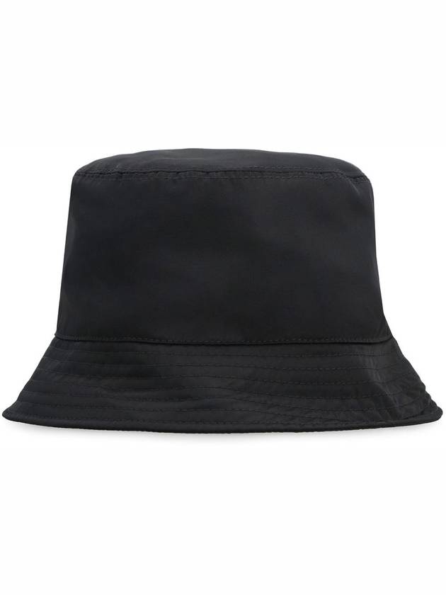 Branded Plate Nylon Bucket Hat Black - DOLCE&GABBANA - BALAAN 7