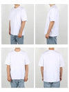 Tone On Tone Heart Logo Short Sleeve T-Shirt White - AMI - BALAAN 3