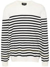 Bobby Striped Wool Knit Top Black Ivory - A.P.C. - BALAAN 2