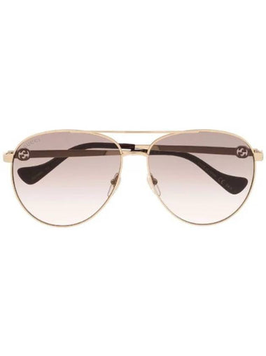 Eyewear Double Bridge Aviator Sunglasses Brown - GUCCI - BALAAN 1