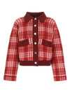 Check Tartan Cashmere Cardigan - BARRIE - BALAAN 1