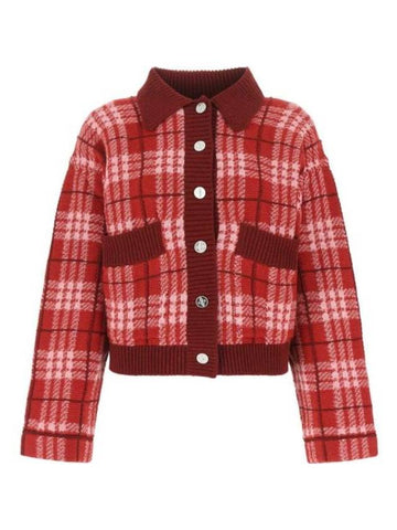 Check Tartan Cashmere Cardigan - BARRIE - BALAAN 1