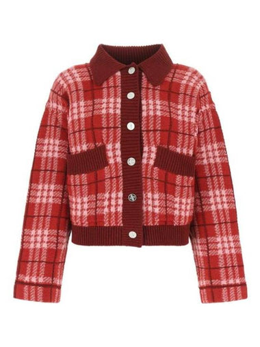 Check Tartan Cashmere Cardigan - BARRIE - BALAAN 1