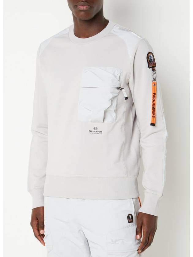 Men's Saber Crew Neck Sweatshirt White - PARAJUMPERS - BALAAN 3