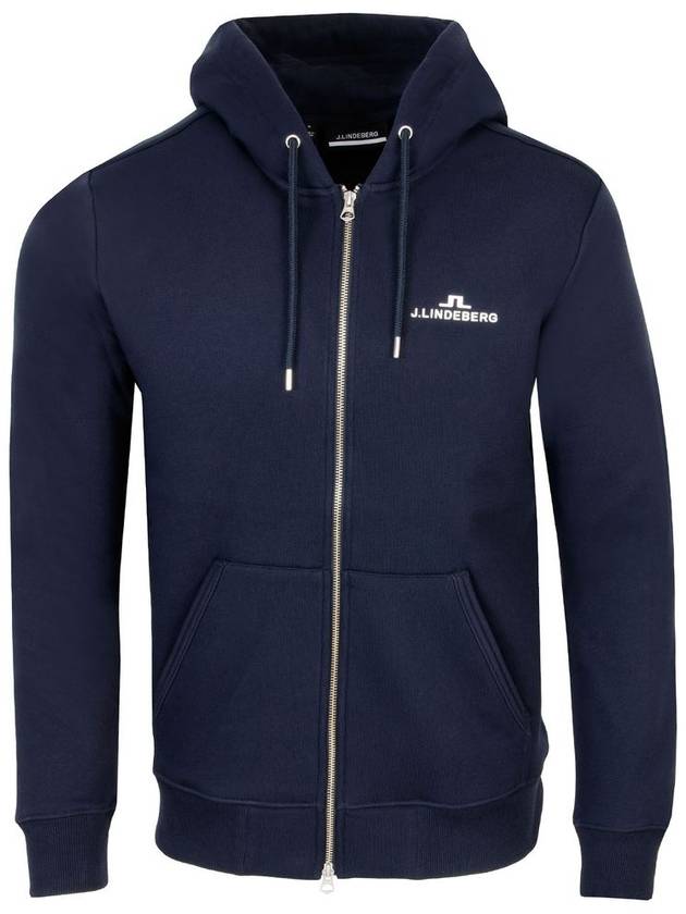 Alpha Hooded Zip-Up Jacket Navy - J.LINDEBERG - BALAAN 2