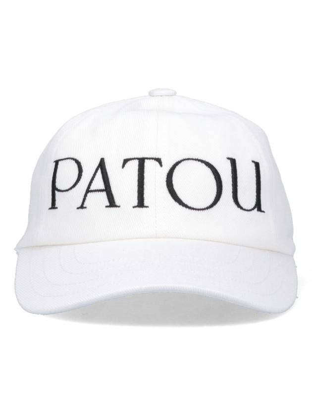 Embroidered Logo Cotton Ball Cap White - PATOU - BALAAN 2