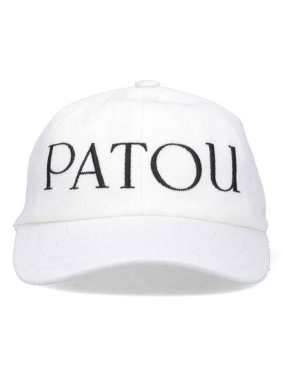 Embroidered Logo Cotton Ball Cap White - PATOU - BALAAN 2