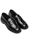 Unlined Brushed Leather Loafers Black - PRADA - BALAAN 4