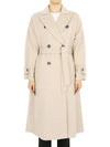 Women's Weekend AFFETTO Wool Brand Doublebreasted Coat Beige 2415011031600 031 - MAX MARA - BALAAN 1