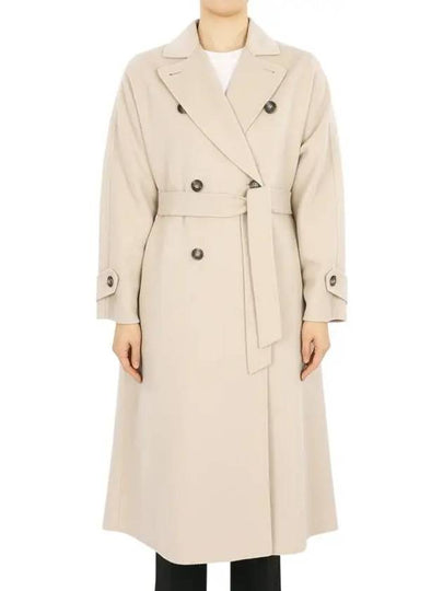 Women's Weekend AFFETTO Wool Brand Doublebreasted Coat Beige 2415011031600 031 - MAX MARA - BALAAN 2