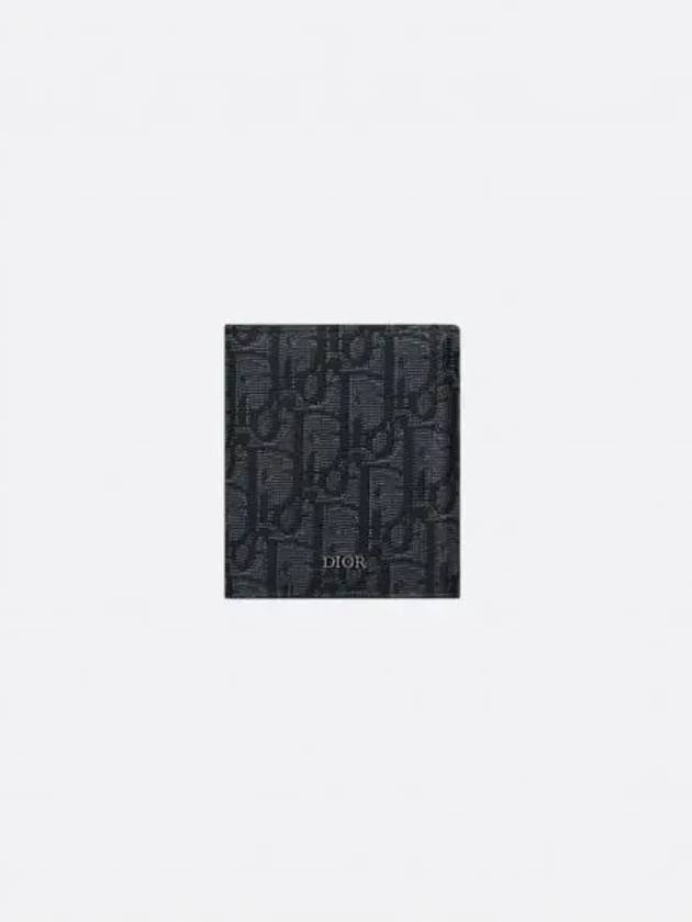 Oblique Jacquard Half Wallet Black - DIOR - BALAAN 2