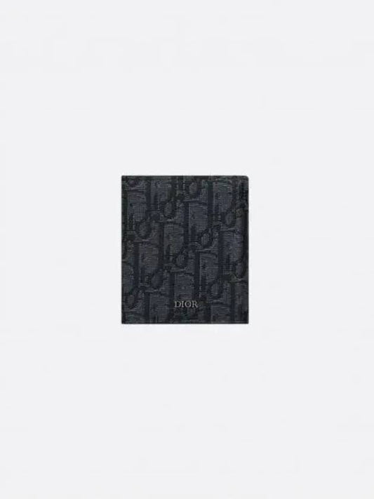 Oblique Jacquard Half Wallet Black - DIOR - BALAAN 2