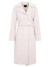 Wrap Wool Cashmere Belt Trench Coat Ivory - THEORY - BALAAN 2