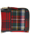 tartan red patchwork Wallet - COMME DES GARCONS - BALAAN 1