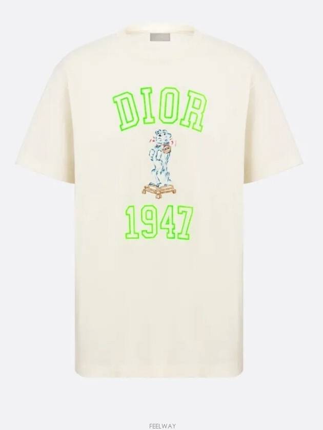 Barbie 1947 Casual Fit Short Sleeve T-Shirt Beige - DIOR - BALAAN 6