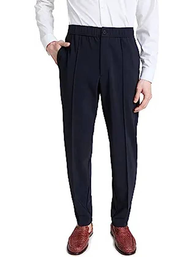 Precision Ponte Curtis Drawstring Straight Pants Navy - THEORY - BALAAN 1