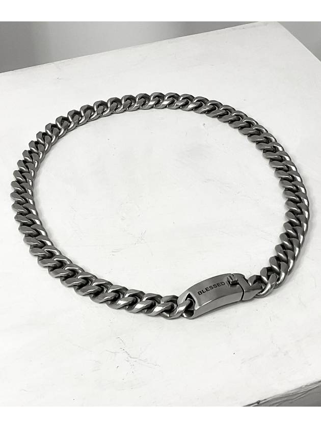 Steel Line Curb Chain Necklace - BLESSED BULLET - BALAAN 1