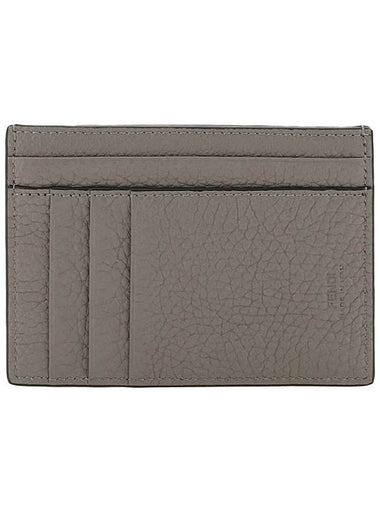 FF Baguette Zipper Card Wallet Grey - FENDI - BALAAN 1