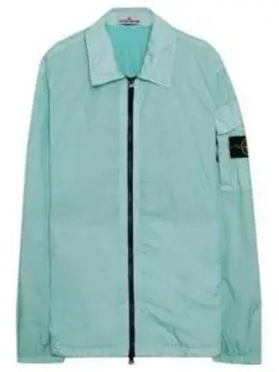 Crinkle Reps Nylon Garment Dyed Overshirt Zip Up Jacket Sky Blue - STONE ISLAND - BALAAN 2