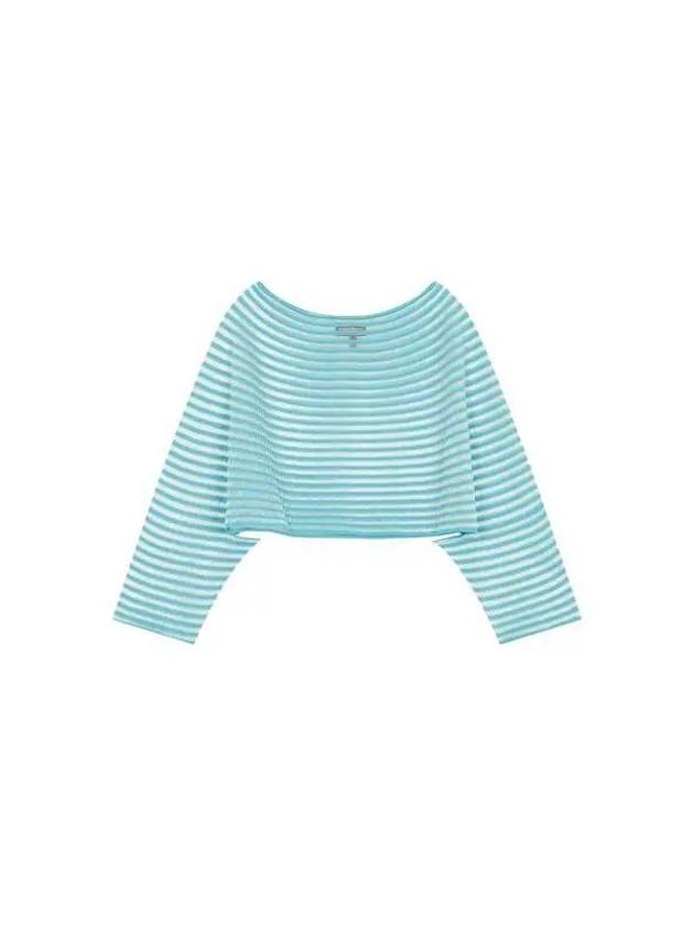 Women s Striped Cape Knit Mint - EMPORIO ARMANI - BALAAN 1