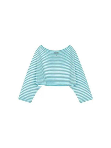 Women s Striped Cape Knit Mint - EMPORIO ARMANI - BALAAN 1