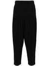 Pleated Basic Tapered Straight Pants Black - ISSEY MIYAKE - BALAAN 2