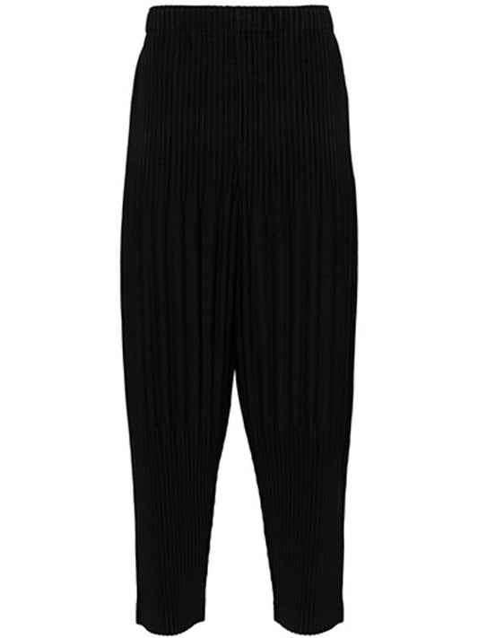 Pleated Basic Tapered Straight Pants Black - ISSEY MIYAKE - BALAAN 2