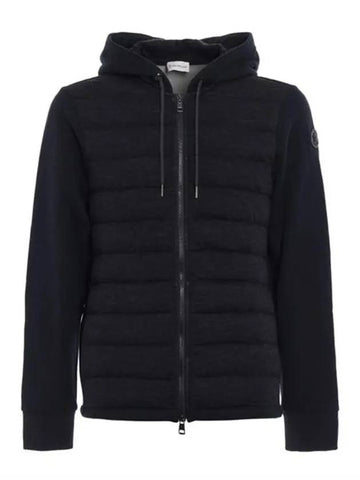 Men's Hooded Padded Dark Gray - MONCLER - BALAAN 1