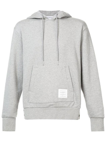 Men's Center Back Stripe Logo Patch Hoodie Grey - THOM BROWNE - BALAAN 2