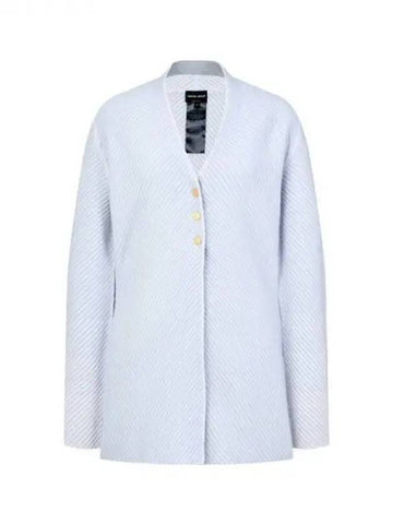 Women s Silk Cashmere Long Cardigan Light Blue 270862 - GIORGIO ARMANI - BALAAN 1