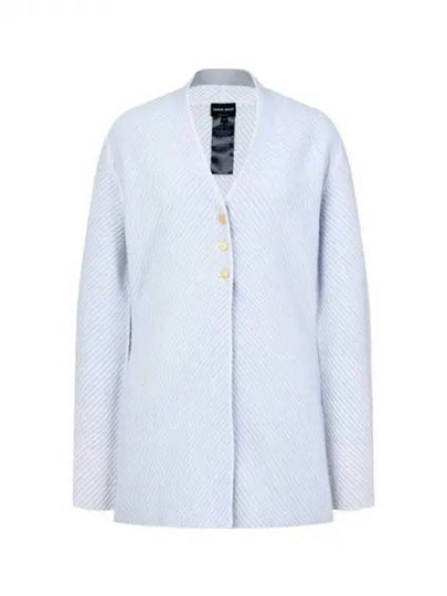 Women s Silk Cashmere Long Cardigan Light Blue 270862 - GIORGIO ARMANI - BALAAN 1