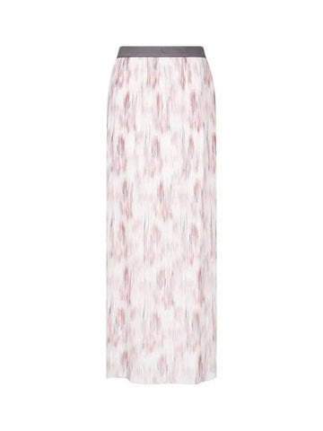 Women s printed banding long pleated skirt off white 271381 - ARMANI EXCHANGE - BALAAN 1