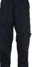 Stretch Cotton Tela Paracadute Cargo Straight Pants Navy Blue - STONE ISLAND - BALAAN 5