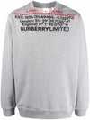 Logo Print Cotton Sweatshirt Gray - BURBERRY - BALAAN.