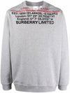 Logo Print Cotton Sweatshirt Grey - BURBERRY - BALAAN 1