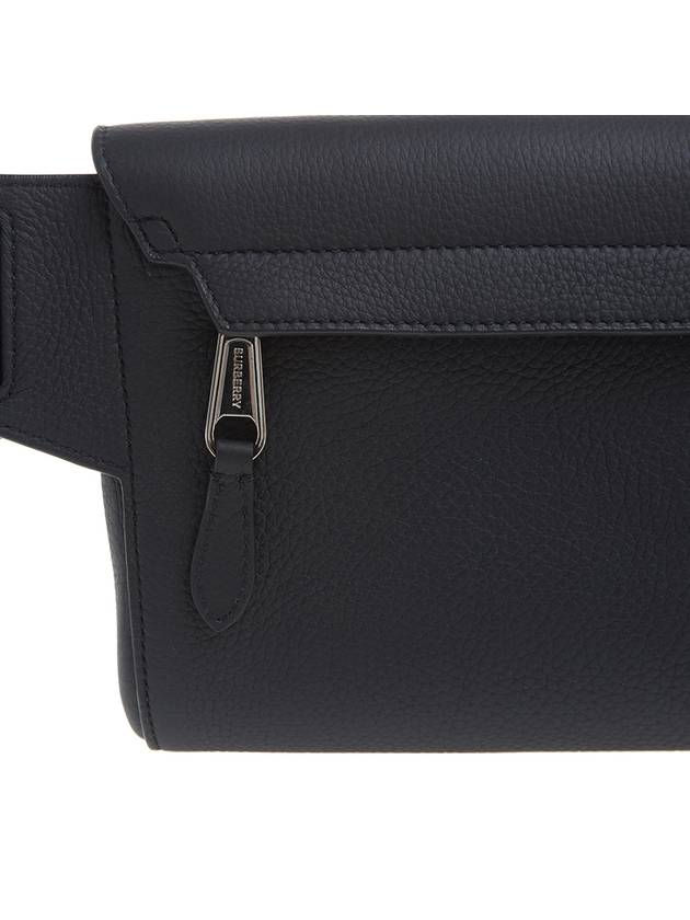 Pocket Grainy Leather Belt Bag Black - BURBERRY - BALAAN.