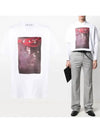 Men's Spray Caravaggio Short Sleeve T-Shirt White - OFF WHITE - BALAAN 2