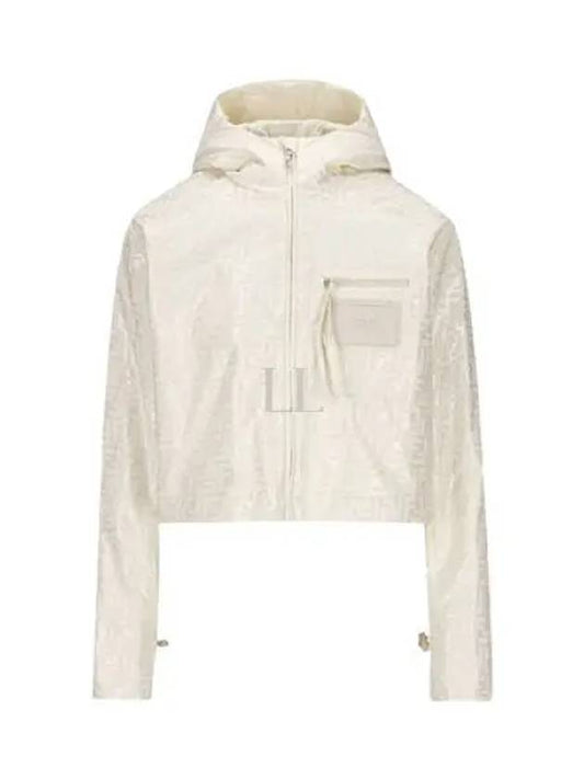 FF Logo Hooded Jacket Off-White - FENDI - BALAAN 2