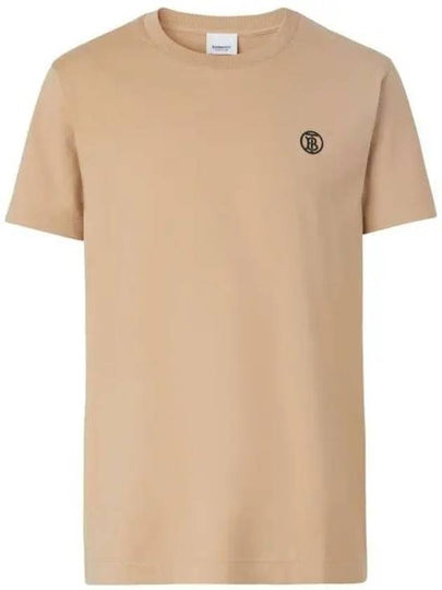 TB Monogram Embroidered Short Sleeve T-Shirt Beige - BURBERRY - BALAAN 2