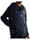 Men's Hattab Hooded Jacket Navy - MONCLER - BALAAN 3