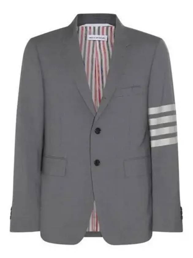 Plain Weave Suiting 4 Bar Classic Sport Jacket Medium Grey - THOM BROWNE - BALAAN 2