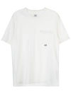 Small Logo Pocket Cotton Short Sleeve T-Shirt White - CP COMPANY - BALAAN 2