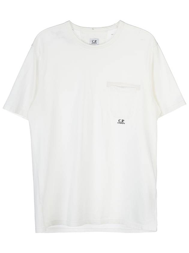 Small Logo Pocket Cotton Short Sleeve T-Shirt White - CP COMPANY - BALAAN 10