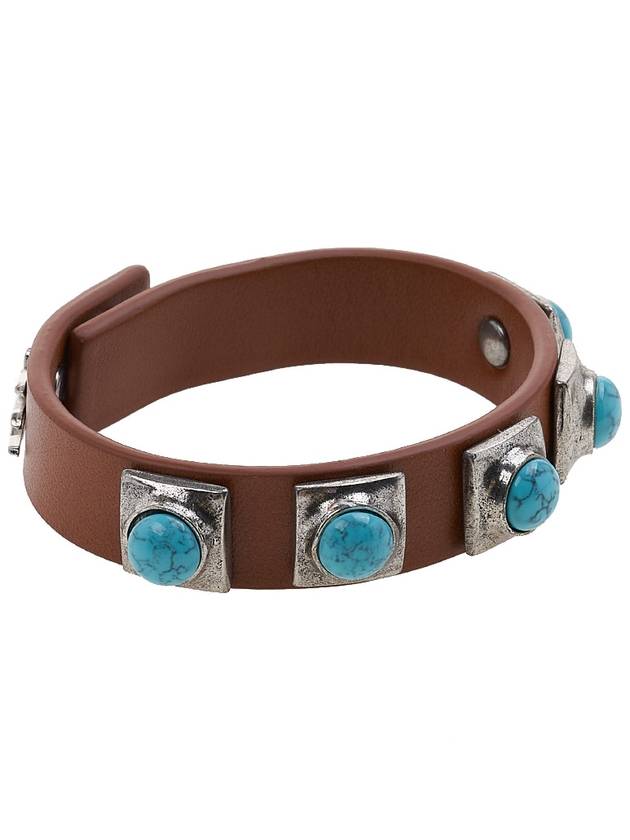 Crown Me Stud Stone Bracelet Brown - ETRO - BALAAN 4