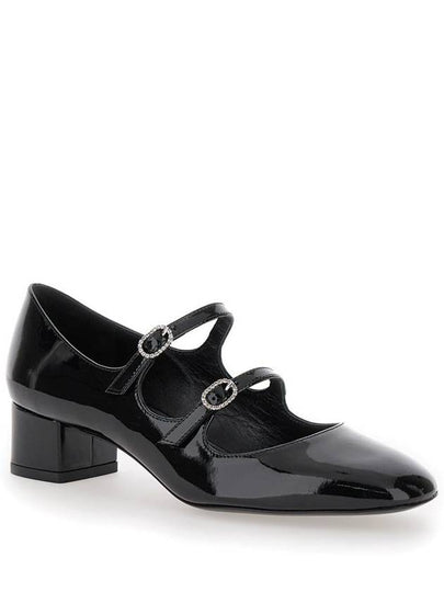 'Claris' Black Mary Jane With Rhinestones Buckles In Patent Leather Woman - STUART WEITZMAN - BALAAN 2